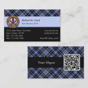 Clan Clark Tartan Visitekaartje