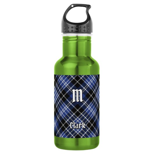 Clan Clark Tartan Waterfles (Voorkant)