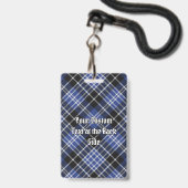 Clan Clark Wapen over Tartan Badge (Achterkant met lanyard)