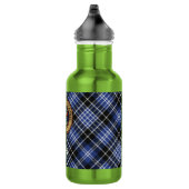 Clan Clark Wapen over Tartan Waterfles (Rechts)