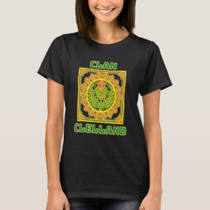 Clan Clelland Schotse Keltische distel T-shirt