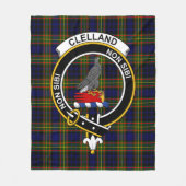 Clan Clelland Schotse Ruit Plaid Fleece Deken (Voorkant)