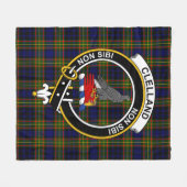 Clan Clelland Schotse Ruit Plaid Fleece Deken (Voorkant (Horizontaal))
