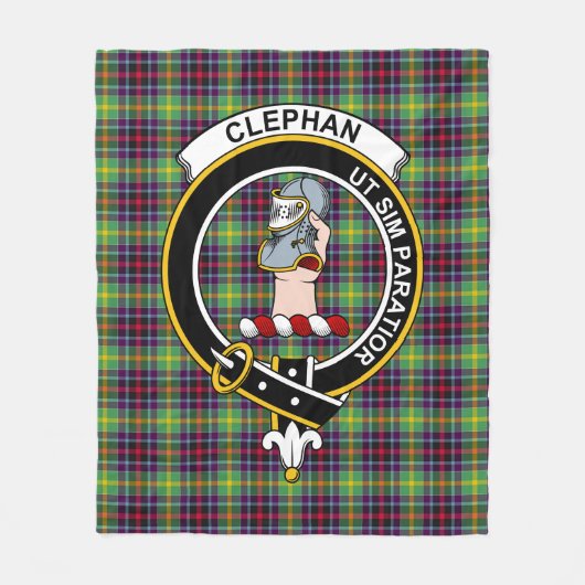 Clan Clephane Tartan Fleece Deken (Voorkant)