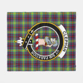 Clan Clephane Tartan Fleece Deken (Voorkant (Horizontaal))