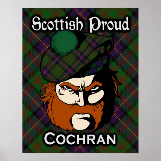 Clan Cochran Scottish Tartan Poster (Voorkant)