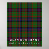 Clan Cochrane Colors of Scotland Tartan Poster (Voorkant)
