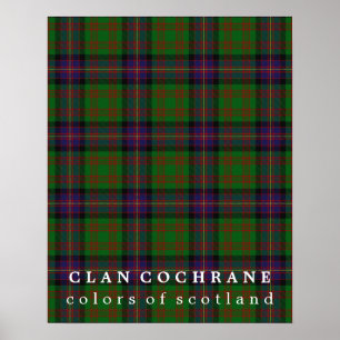 Clan Cochrane Colors of Scotland Tartan Poster