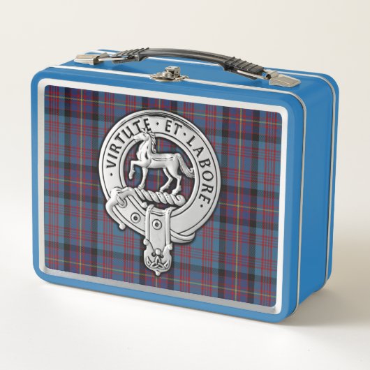 Clan Cochrane Crest & Azure Tartan (Voorkant)