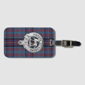 Clan Cochrane Crest & Azure Tartan Bagagelabel (Voorkant (horizontaal))