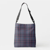 Clan Cochrane Crest & Azure Tartan Crossbody Tas (Achterkant)