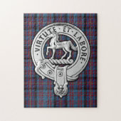 Clan Cochrane Crest & Azure Tartan Legpuzzel (Verticaal)