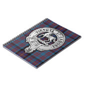 Clan Cochrane Crest & Azure Tartan Notitieboek (Linkerzijde)