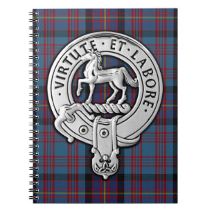 Clan Cochrane Crest & Azure Tartan Notitieboek