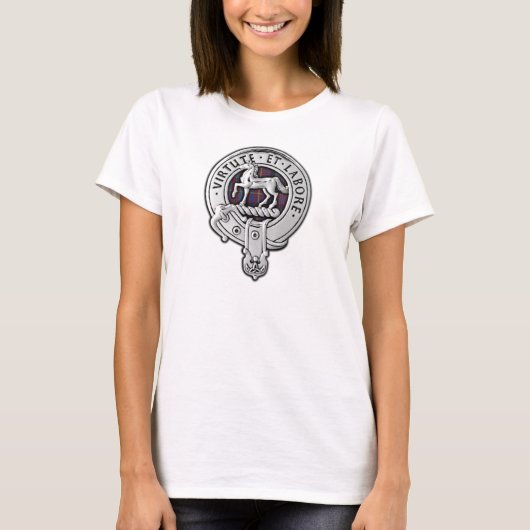Clan Cochrane Crest & Azure Tartan T-shirt (Voorkant)