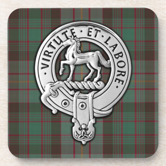 Clan Cochrane Crest & Hunting Tartan Bier Onderzetter (Voorkant)