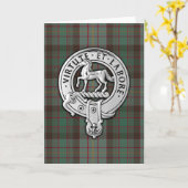 Clan Cochrane Crest & Hunting Tartan Kaart (Gele Bloem)
