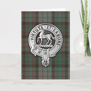 Clan Cochrane Crest & Hunting Tartan Kaart