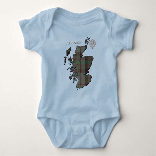 Clan Cochrane Crest & Hunting Tartan Romper (Voorkant)