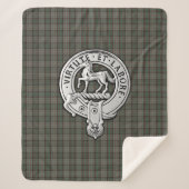 Clan Cochrane Crest & Hunting Tartan Sherpa Deken (Voorkant)