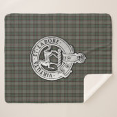 Clan Cochrane Crest & Hunting Tartan Sherpa Deken (Voorkant (horizontaal))