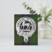 Clan Cochrane Crest & Tartan Briefkaart (Staand voorkant)
