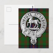 Clan Cochrane Crest & Tartan Briefkaart (Voorkant / Achterkant)