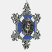 Clan Cochrane Crest & Tartan Knot Tin Sneeuwvlok Ornament (Links)