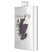 Clan Cochrane Crest & Tartan Map Flacon (Links)