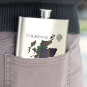 Clan Cochrane Crest & Tartan Map Flacon (Voorbeeld)