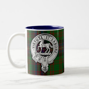 Clan Cochrane Crest & Tartan Tweekleurige Koffiemok