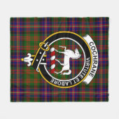 Clan Cochrane Modern Tartan Pset Fleece Deken (Voorkant (Horizontaal))