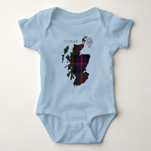 Clan Cochrane Wapenschild & Tartan Kaart Romper