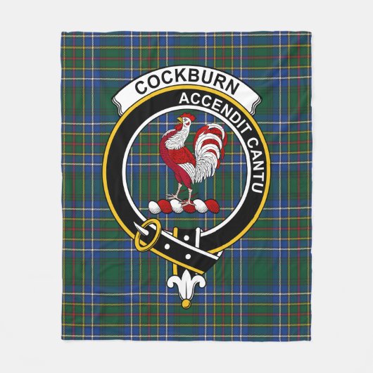 Clan Cockburn Ancient Tartan Pset Fleece Deken (Voorkant)