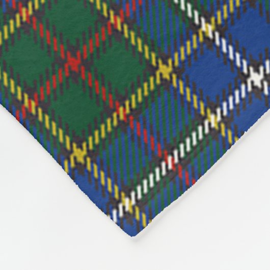 Clan Cockburn Ancient Tartan Pset Fleece Deken (Hoek)
