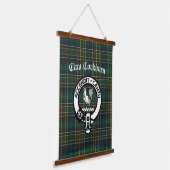 Clan Cockburn Crest Badge en Tartan Hangend Wandkleed (Gebogen)