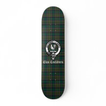 Clan Cockburn Crest Badge en Tartan