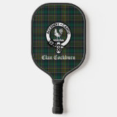 Clan Cockburn Crest Badge en Tartan Pickleball Paddle (Achterkant)
