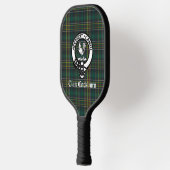 Clan Cockburn Crest Badge en Tartan Pickleball Paddle (Links)