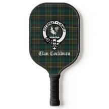 Clan Cockburn Crest Badge en Tartan