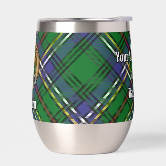 Clan Cockburn Crest over Tartan (Links)