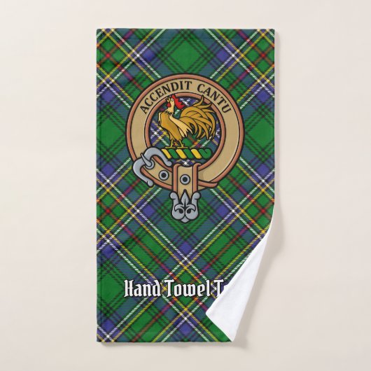 Clan Cockburn Crest over Tartan Bad Handdoek (Handdoek)