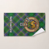 Clan Cockburn Crest over Tartan Bad Handdoek (Handdoek)
