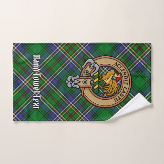Clan Cockburn Crest over Tartan Bad Handdoek (Handdoek)