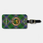 Clan Cockburn Crest over Tartan Bagagelabel (Voorkant horizontaal)
