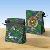 Clan Cockburn Crest over Tartan Bedankdoosjes