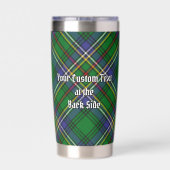 Clan Cockburn Crest over Tartan Geïsoleerde Drinkbeker (Achterkant)