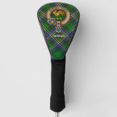 Clan Cockburn Crest over Tartan Golfheadcover (Voorkant)