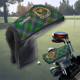 Clan Cockburn Crest over Tartan Golfheadcover