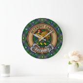 Clan Cockburn Crest over Tartan Grote Klok (Huis)